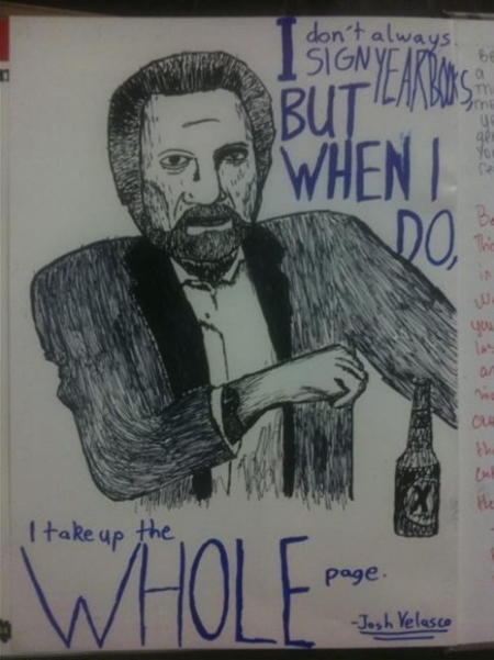 The most interesting man in the world yearbook